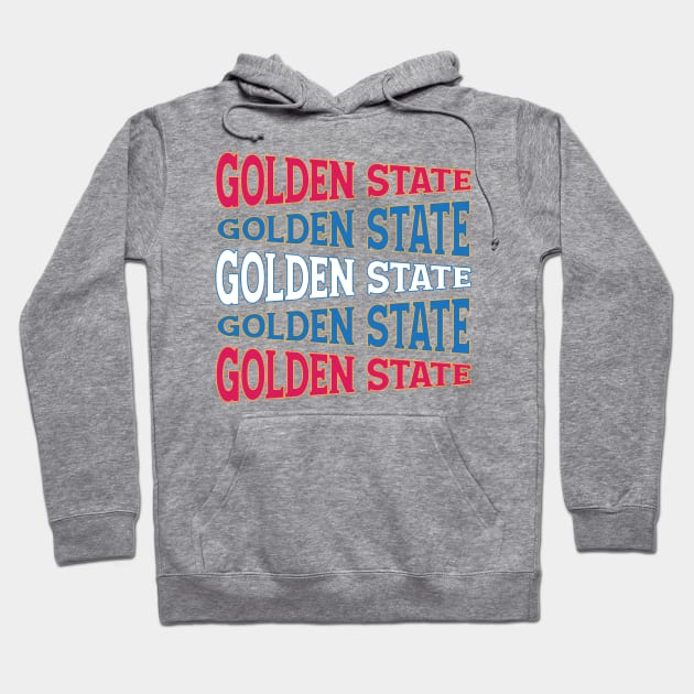 NATIONAL TEXT ART GOLDEN STATE Hoodie by LAVA-ROMA-NOVA